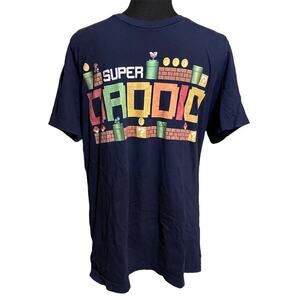 Super Mario Brothers Dad T-Shirt Graphic Tee Men's L Large